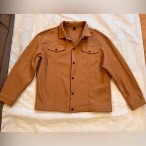 fashion manfinity homme jacket size M tan color 100% Poliéster Snap button Down
